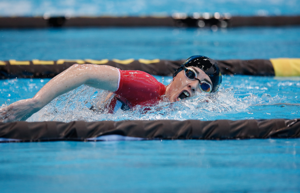 Lucy CharlesBarclay gets ready for this weekend's British Olympic