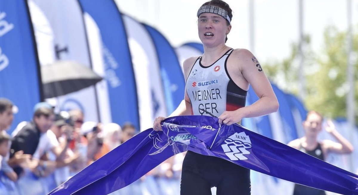 Connor Bentley and Lena Meissner win World Triathlon Cup Samarkand thumbnail